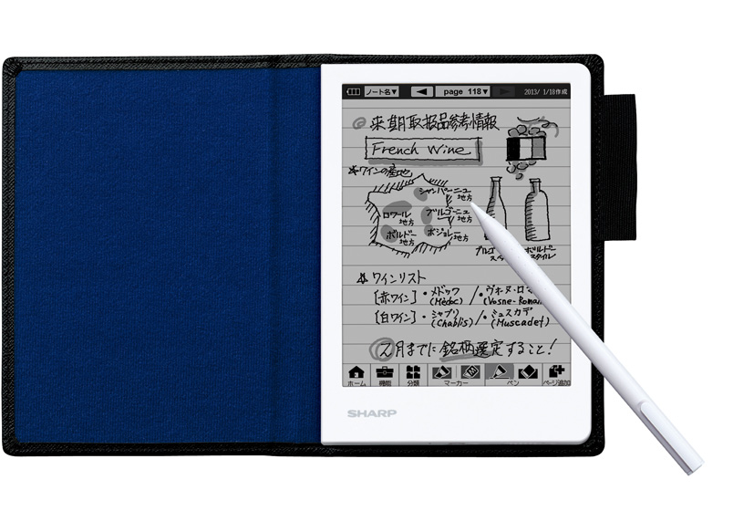 シャープがペンで書ける「電子ノート」発売へ、1回の充電で1ヶ月利用可能 | Buzzap！