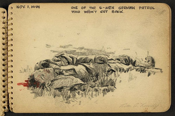 絵を描くのが好きなアメリカ兵が第二次世界大戦のヨーロッパ戦線で見た日常風景のスケッチ Buzzap
