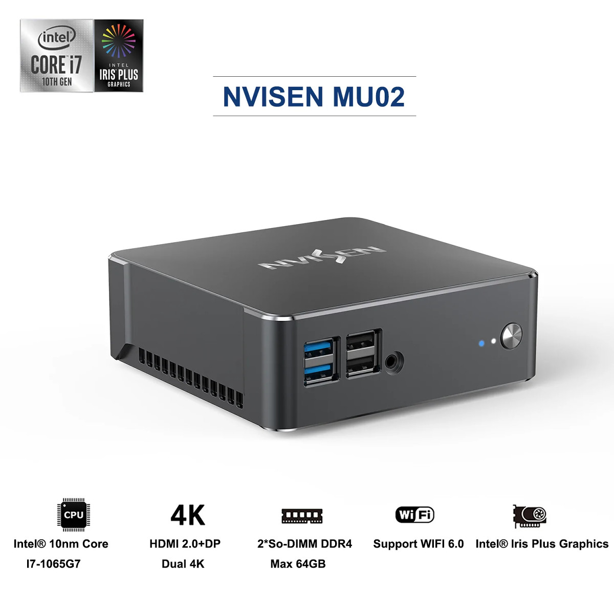 NVISEN MU02 Core i7-1065G7 16GB ミニPC
