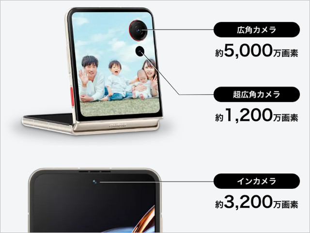 実質無料】新型縦折りスマホ「nubia Flip 3」ワイモバイルが発売、6.9