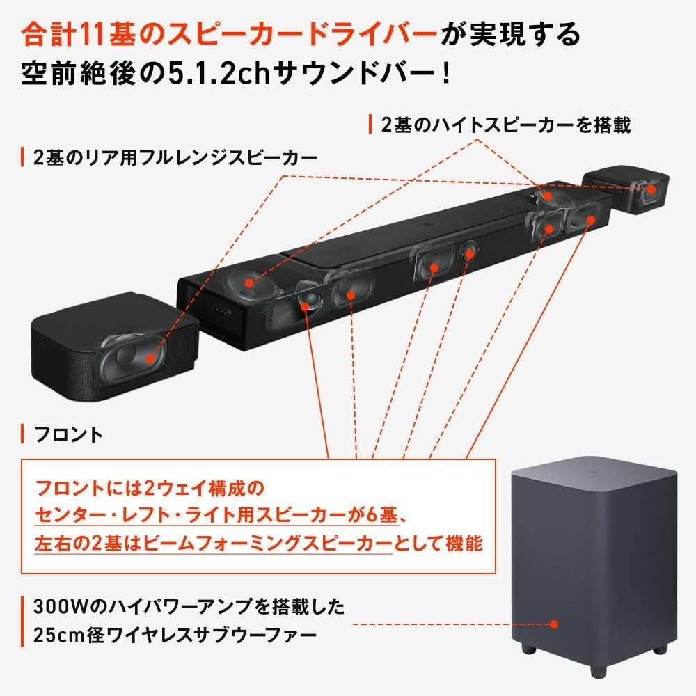 半額】5.1.2ch立体音響サウンドバー「JBL BAR 800」大幅値下げ、シニア